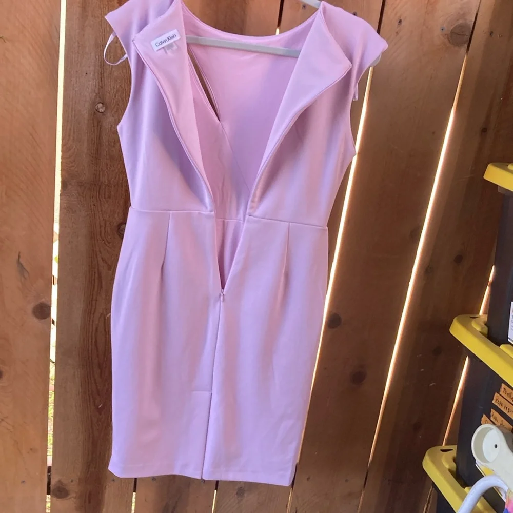 Calvin Klein Asymmetrical Ruched Midi Dress - Picture 7 of 13